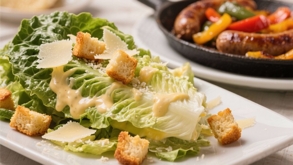refreshing caesar salad contrast