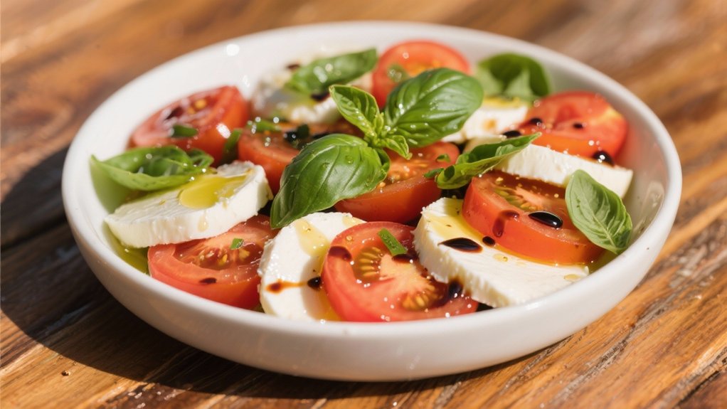 refreshing caprese salad contrast