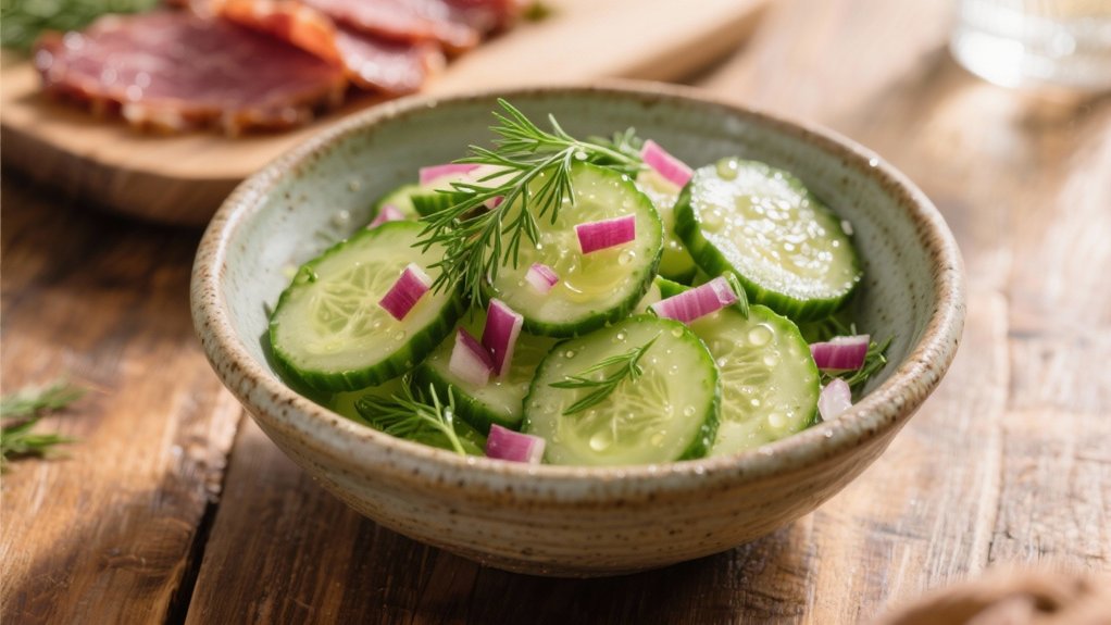 refreshing crisp cucumber salad