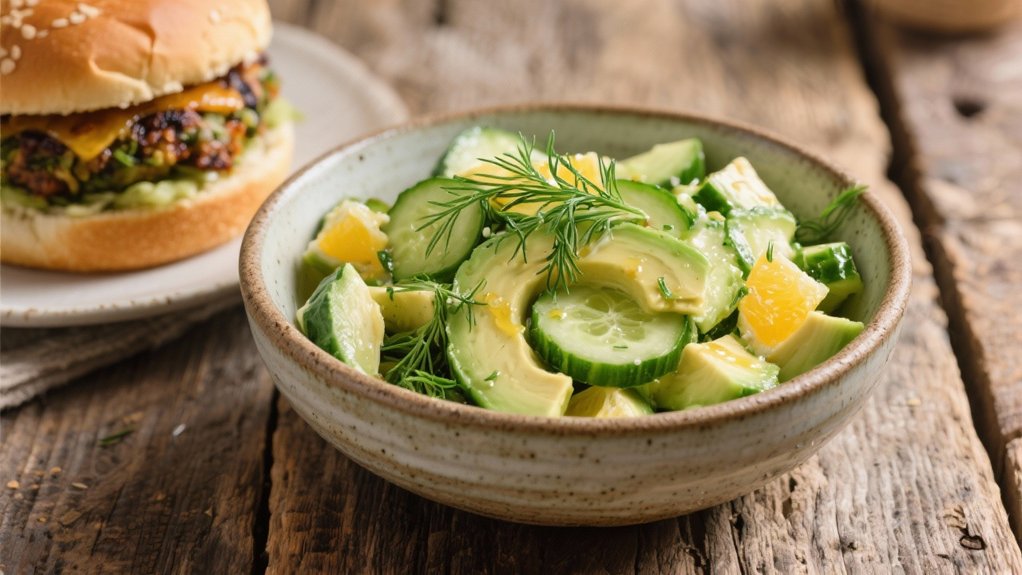 refreshing cucumber avocado salad