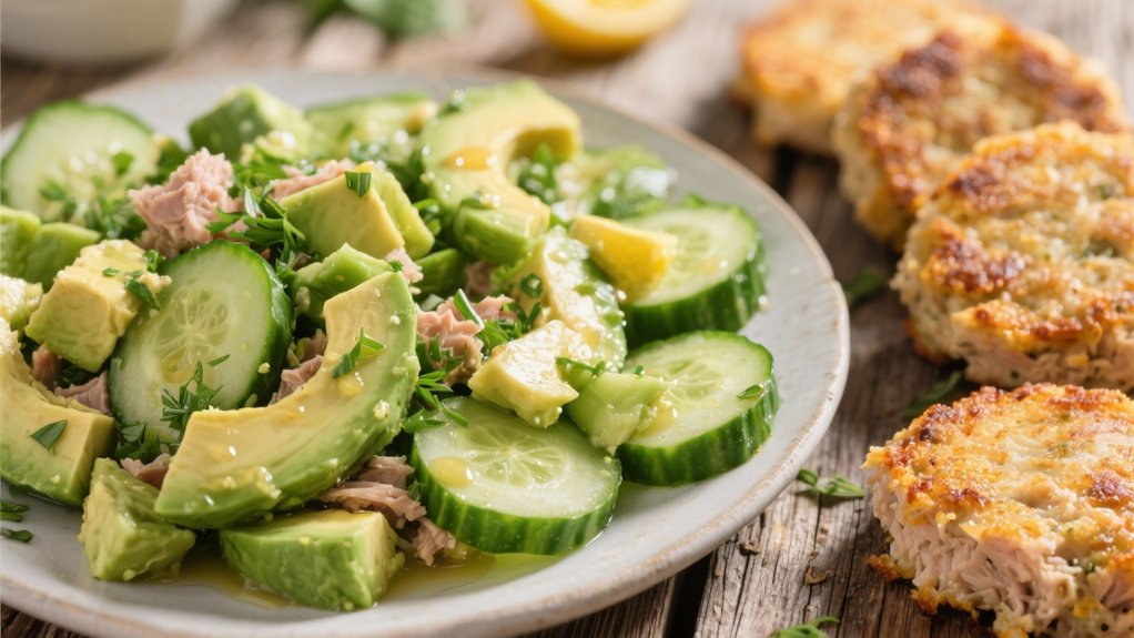 refreshing cucumber avocado salad