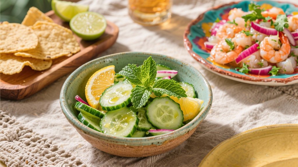 refreshing cucumber mint salad