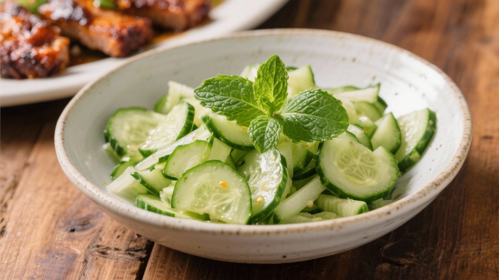 refreshing cucumber mint salad