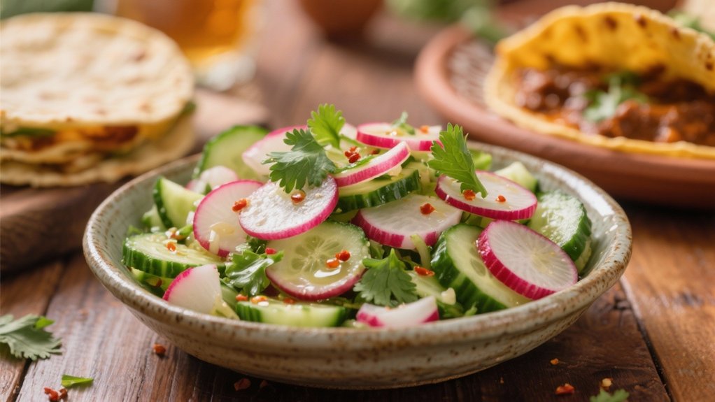 refreshing cucumber radish salad