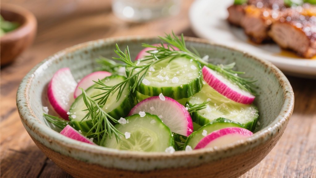refreshing cucumber radish salad