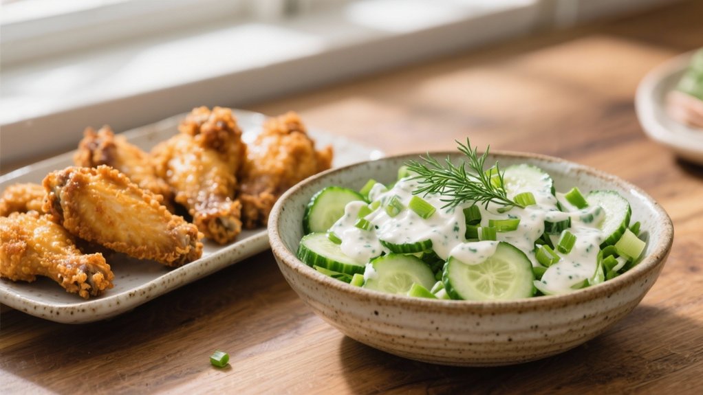 refreshing cucumber ranch salad