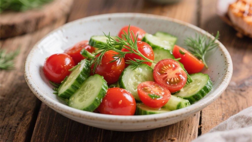 refreshing cucumber tomato salad