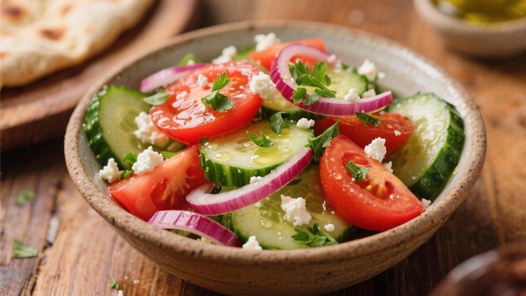 refreshing cucumber tomato salad