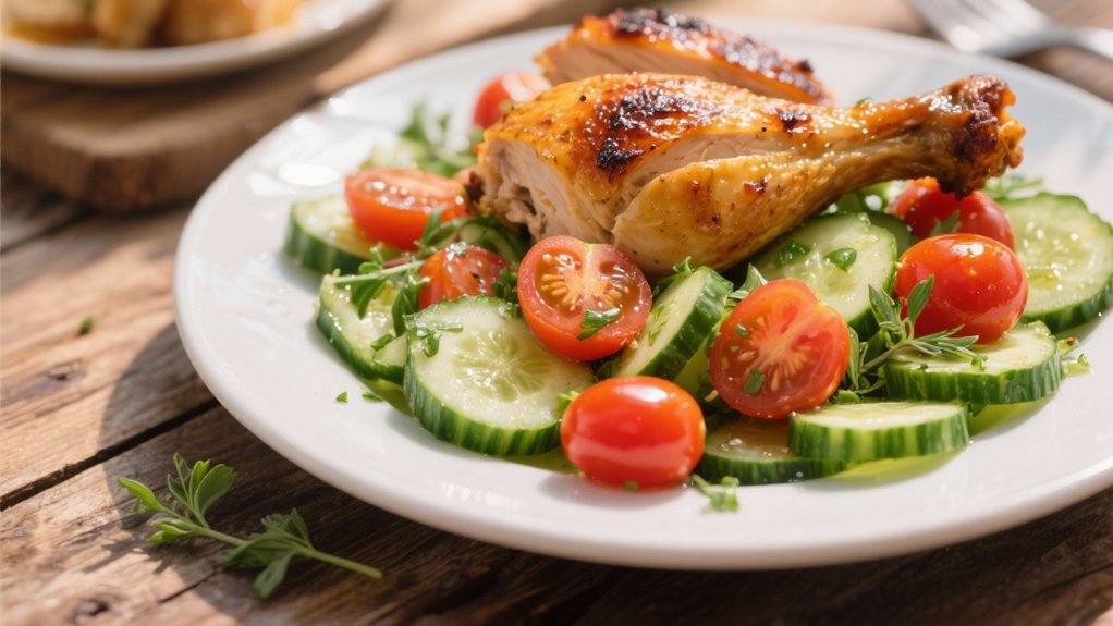 refreshing cucumber tomato salad