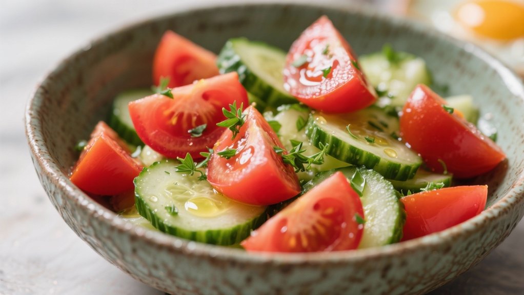 refreshing cucumber tomato salad