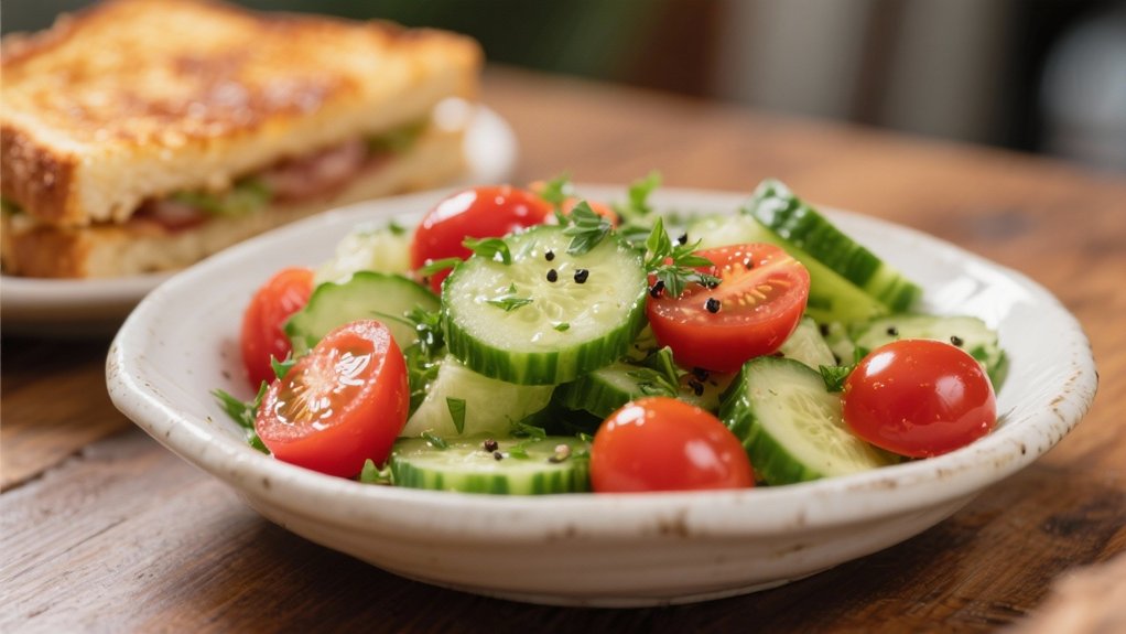 refreshing cucumber tomato salad