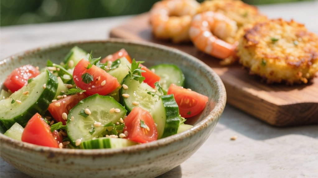 refreshing cucumber tomato salad