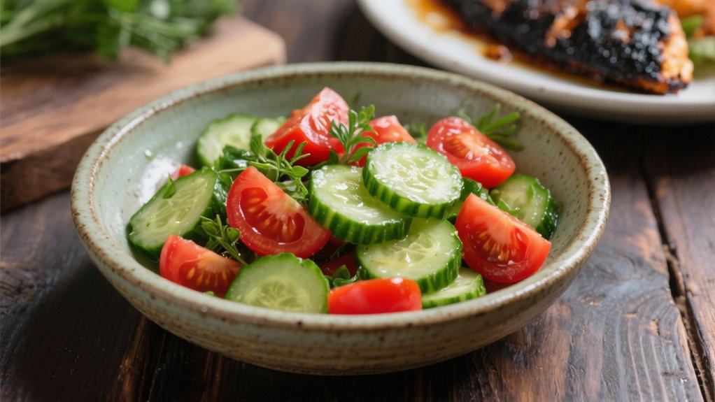refreshing cucumber tomato salad