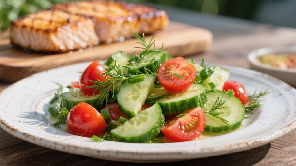 refreshing cucumber tomato salad