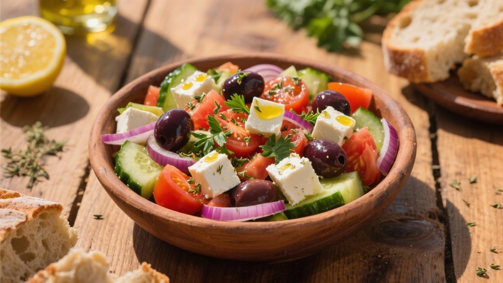 refreshing greek village salad