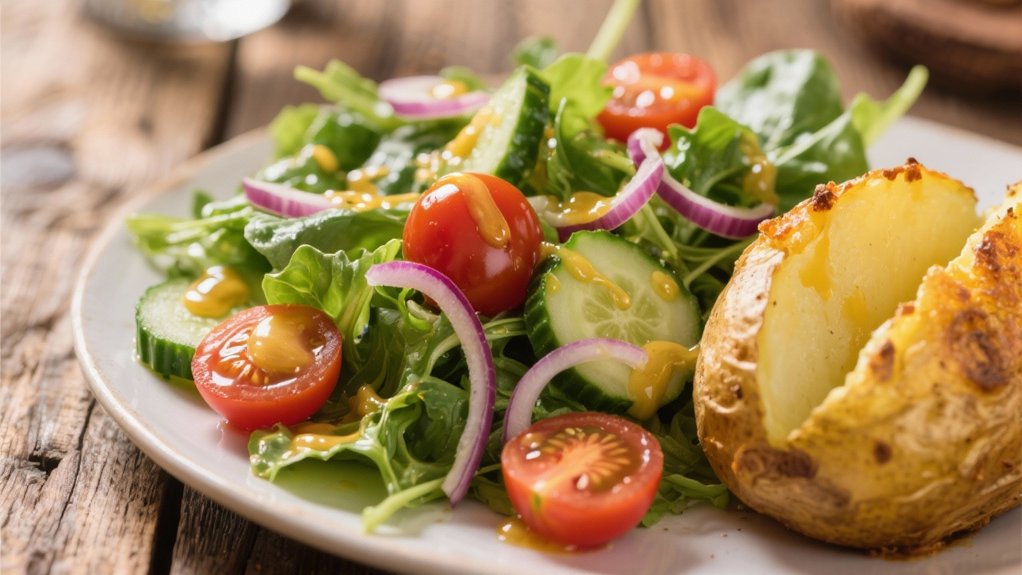 refreshing mixed green salad