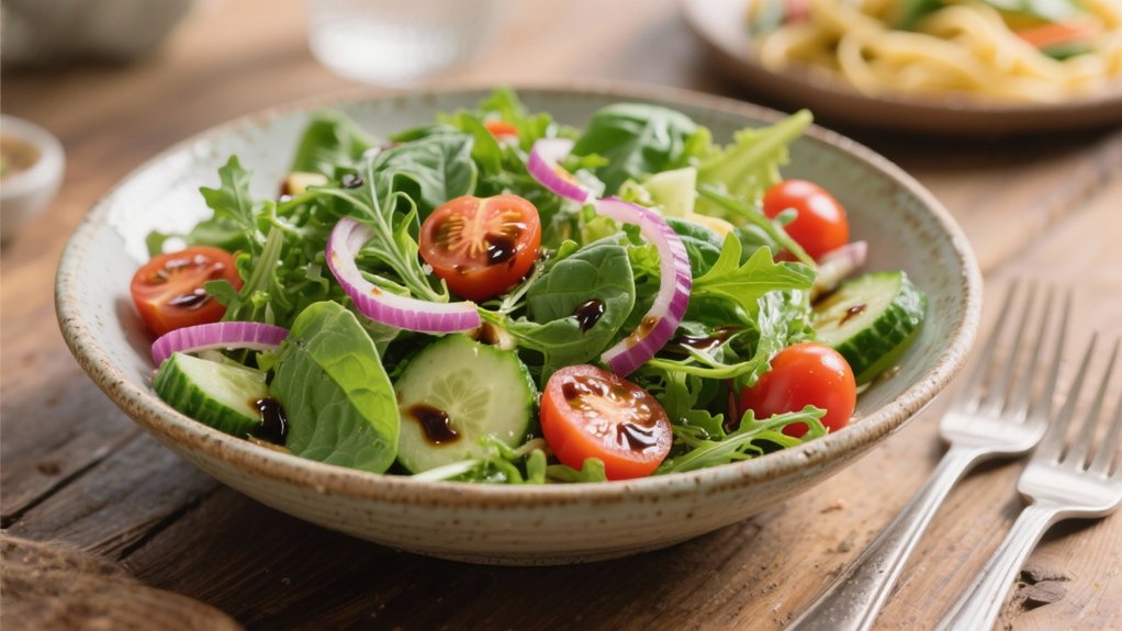 refreshing mixed green salad