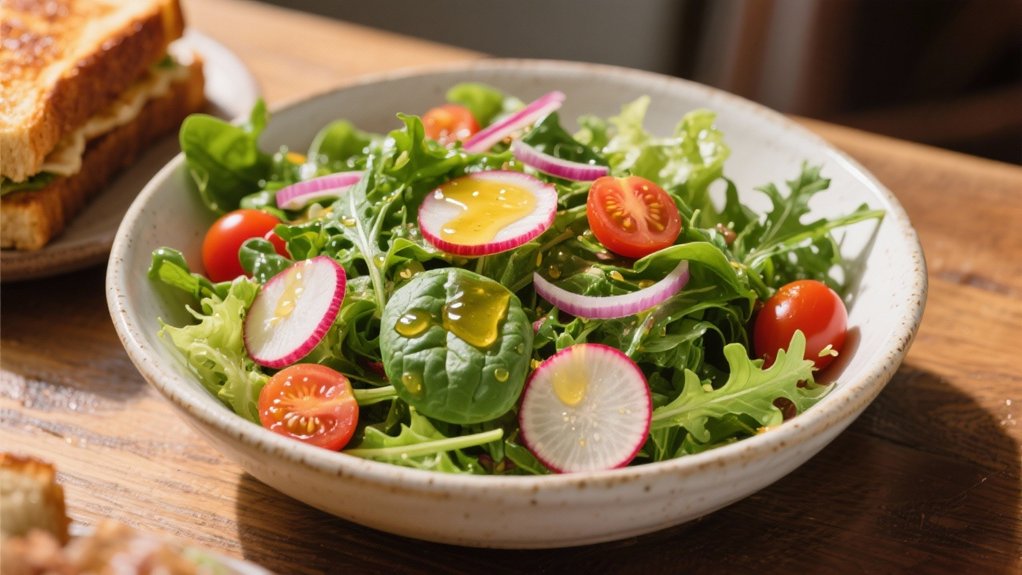 refreshing salad complements richness
