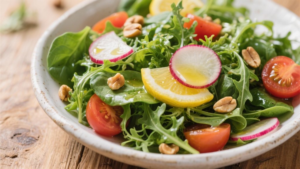 refreshing salad with dressing