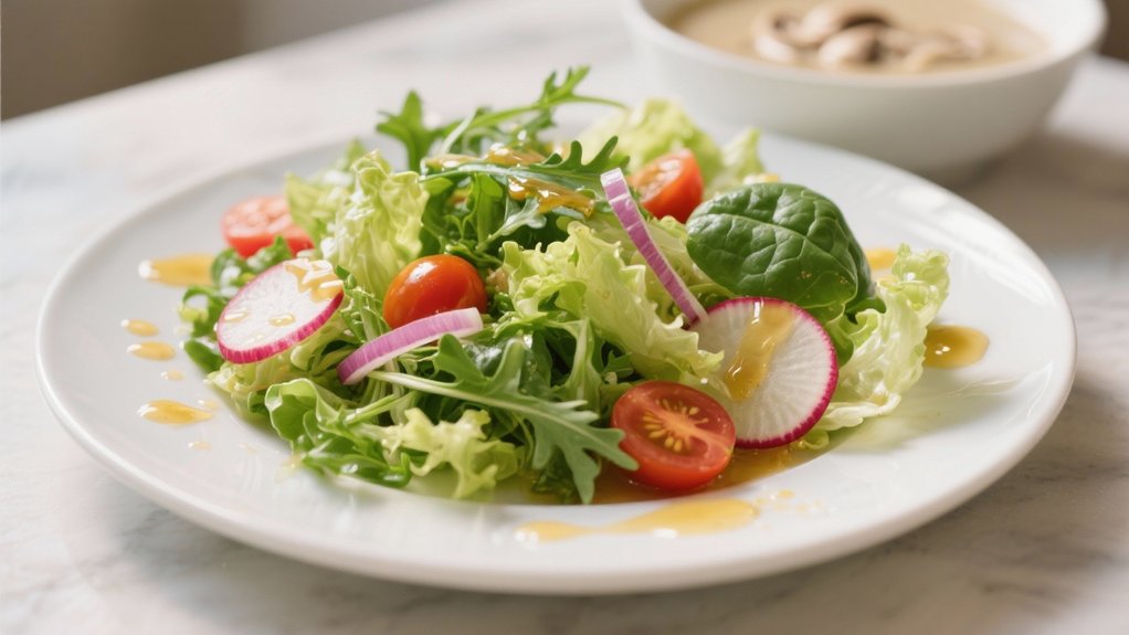 refreshing salad with vinaigrette