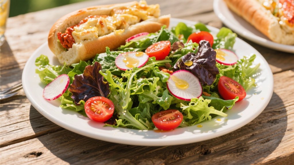 refreshing salad with vinaigrette