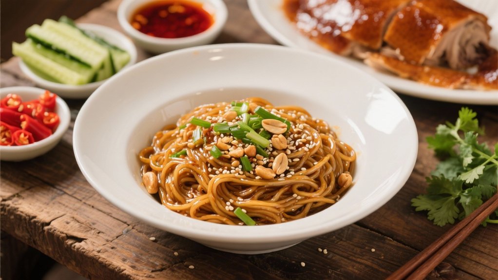 refreshing sesame noodle contrast