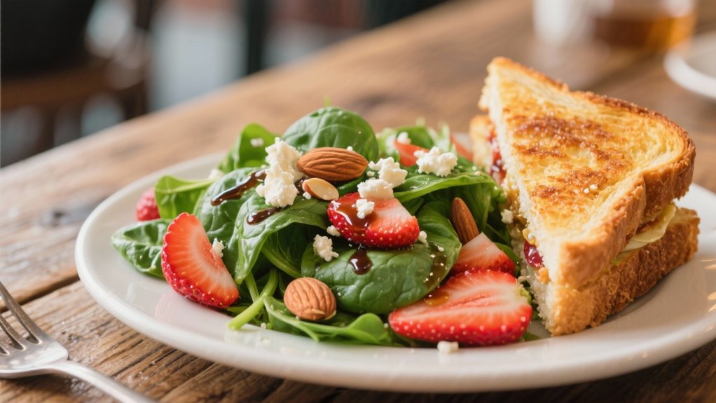 refreshing spinach strawberry salad