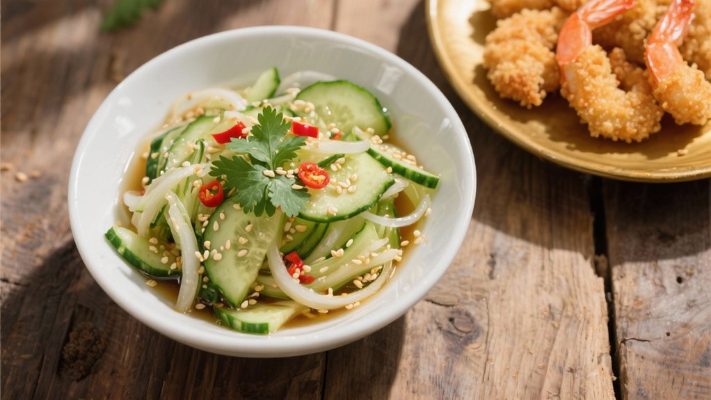 refreshing tangy cucumber salad