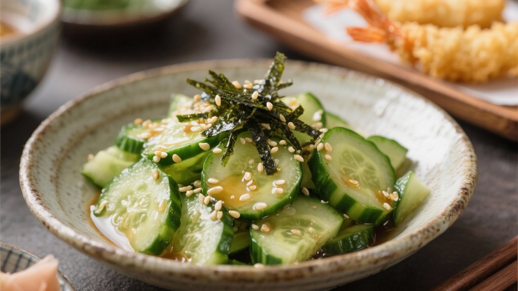 refreshing tangy cucumber salad