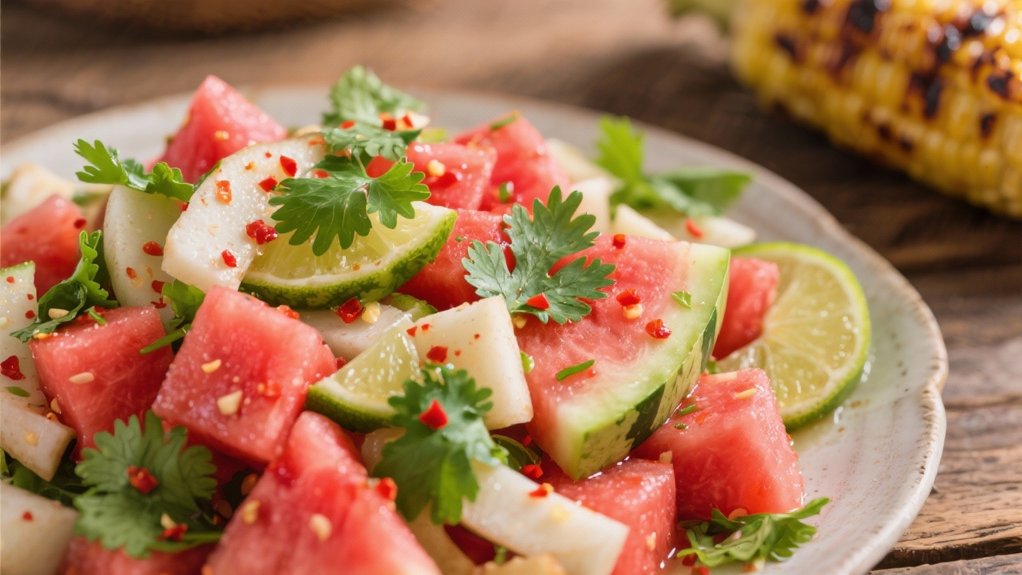 refreshing watermelon jicama salad
