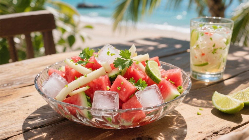 refreshing watermelon jicama salad