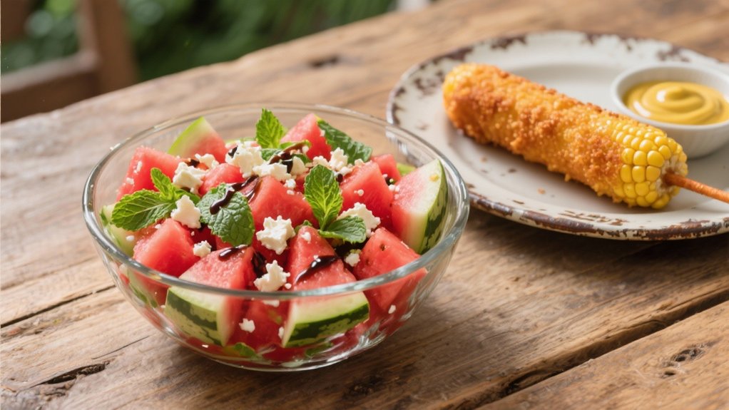 refreshing watermelon salad contrast