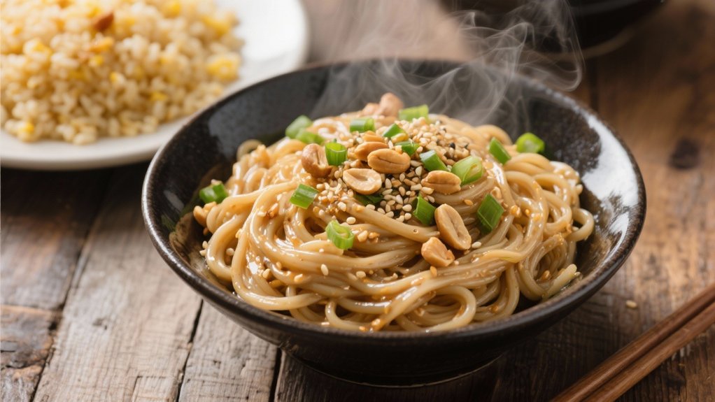 revitalizing contrast with noodles