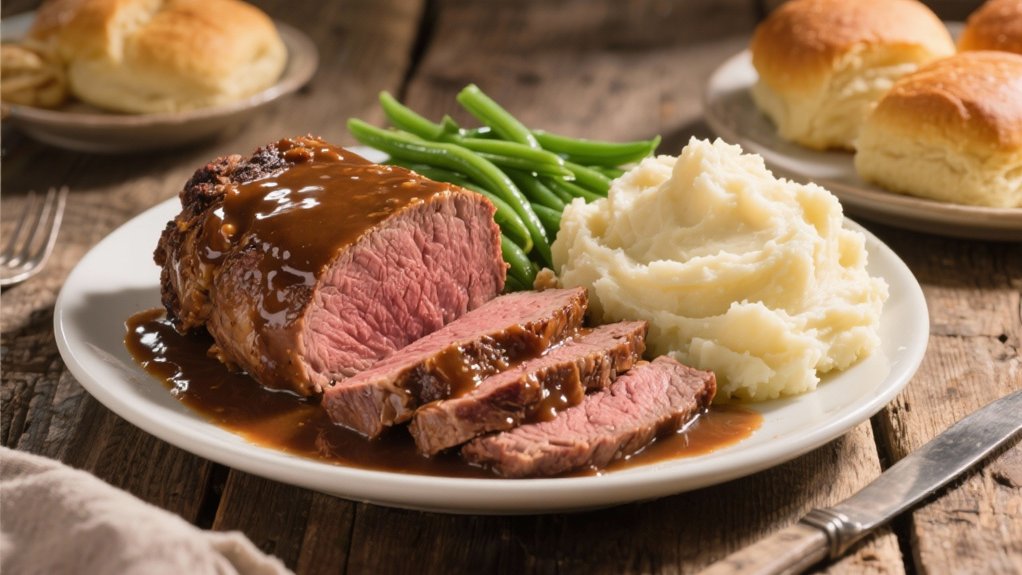 roast beef with gravy