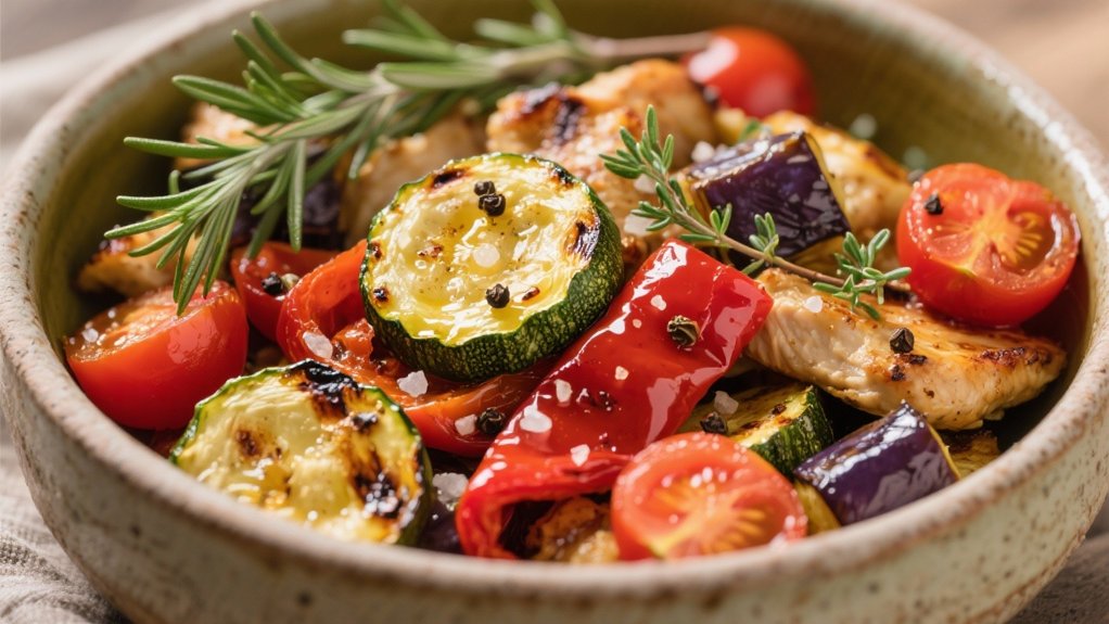 roast colorful mediterranean vegetables