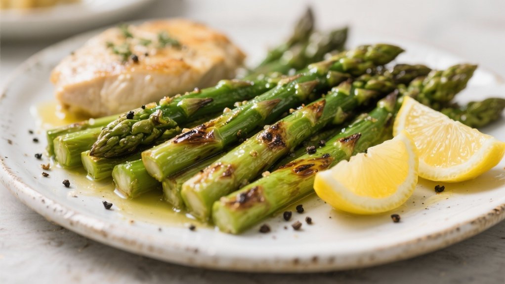 roasted asparagus brightens dishes