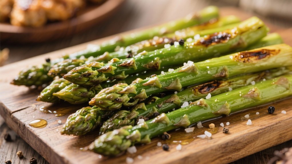 roasted asparagus complements crack chicken