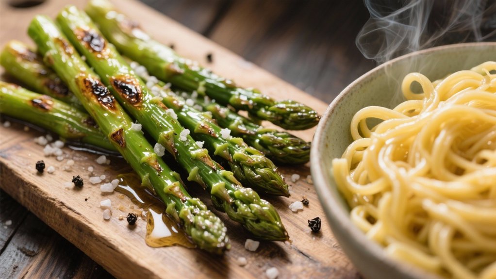 roasted asparagus enhances pasta
