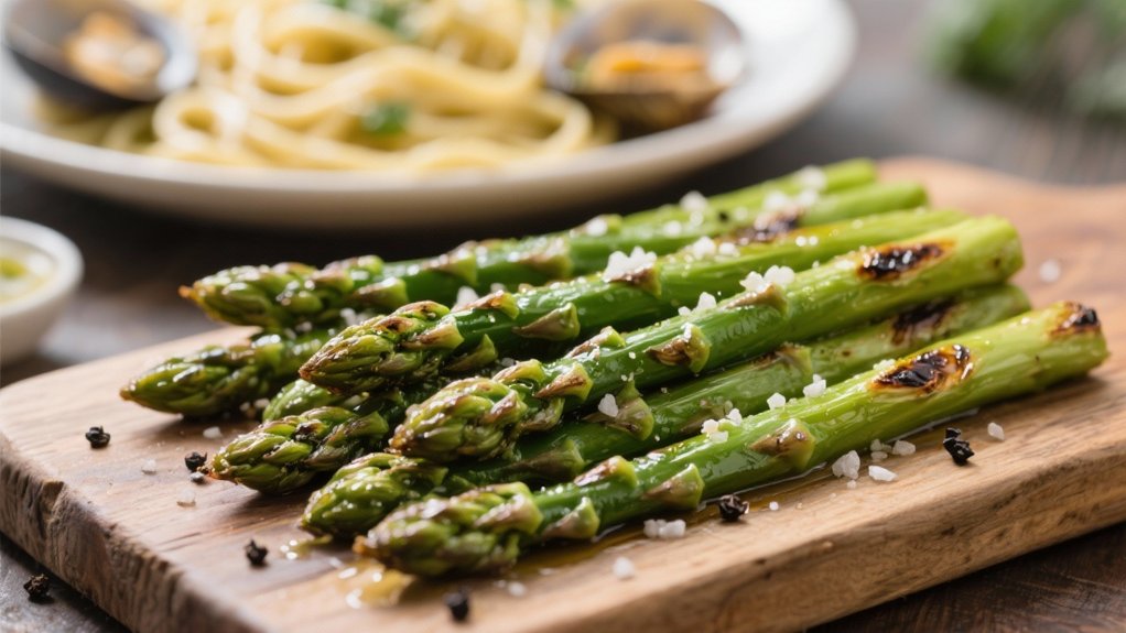 roasted asparagus enhances seafood