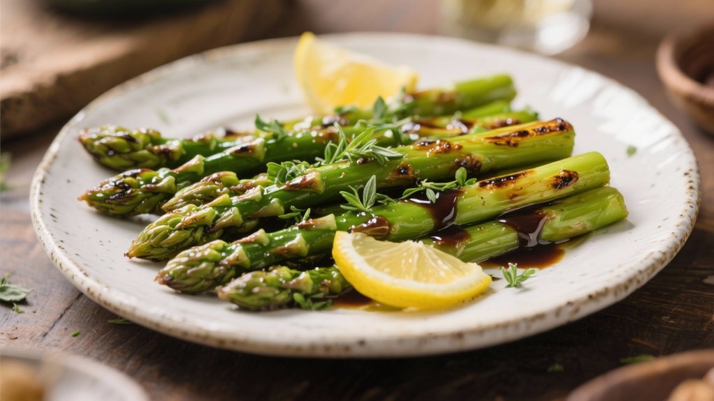 roasted asparagus with lemon