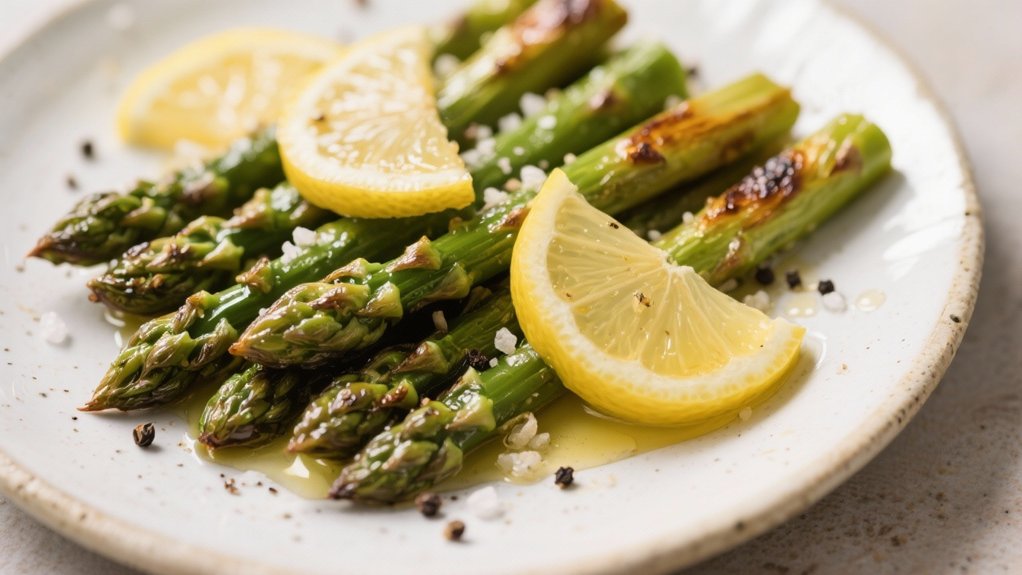 roasted asparagus with lemon