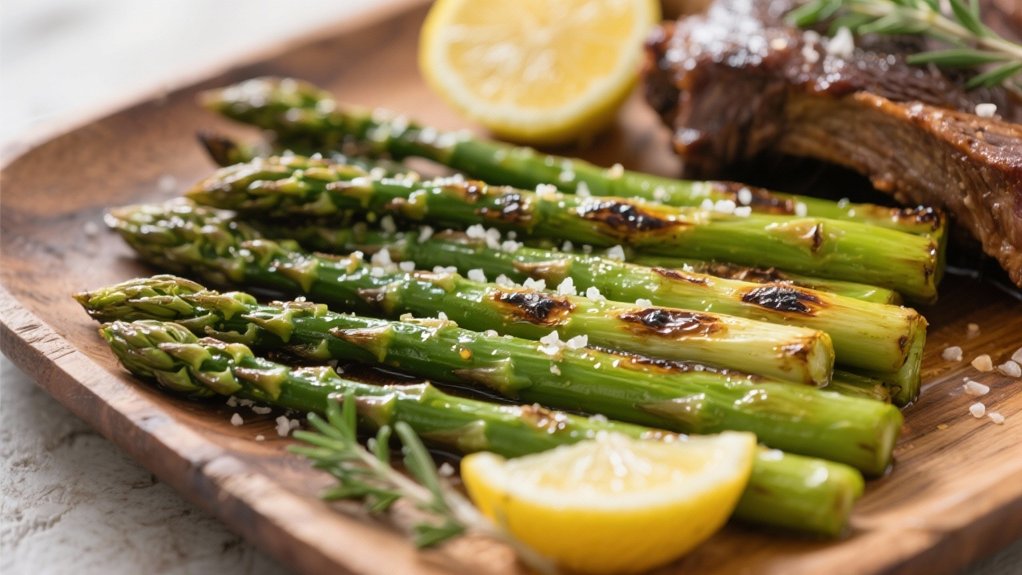 roasted asparagus with lemon