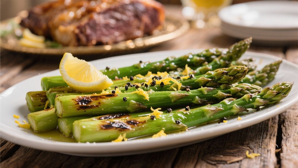 roasted asparagus with lemon
