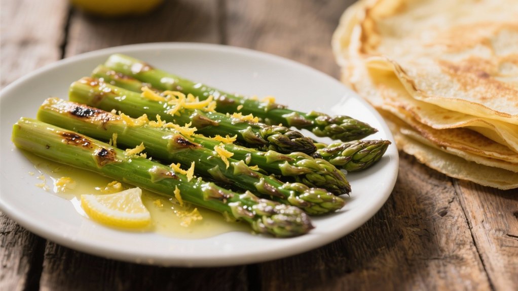 roasted asparagus with lemon