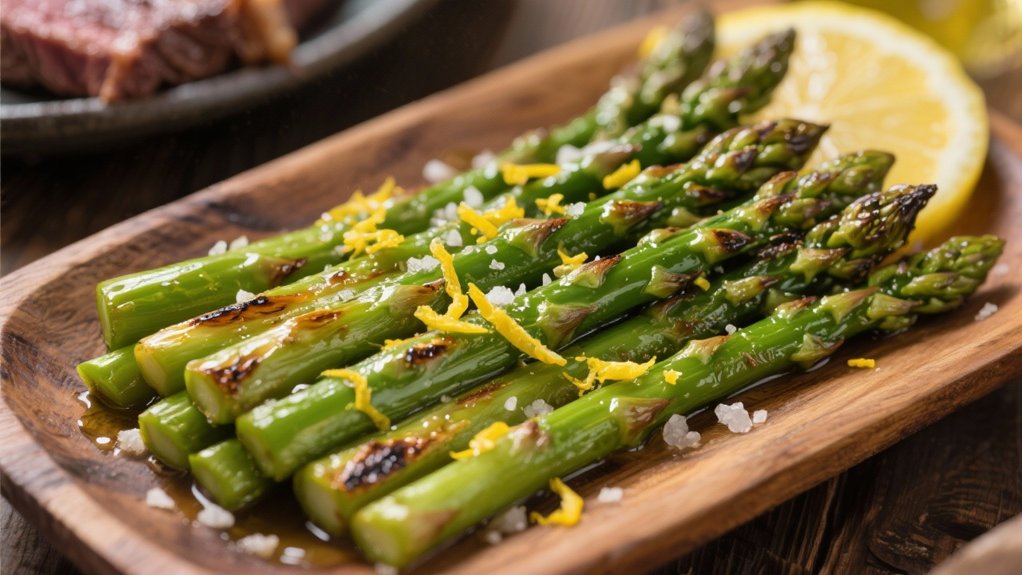 roasted asparagus with lemon