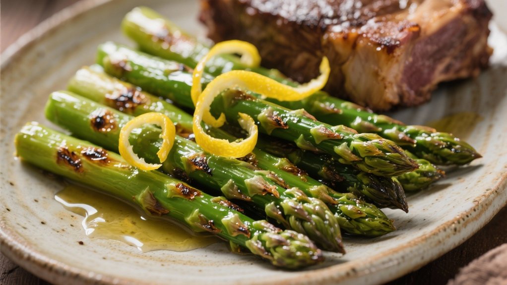 roasted asparagus with lemon