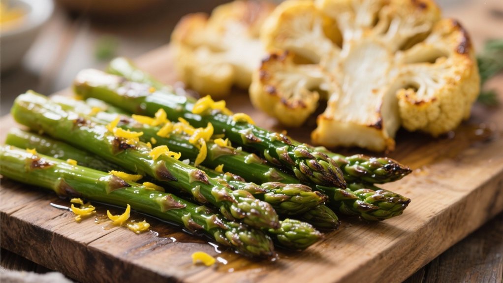 roasted asparagus with lemon