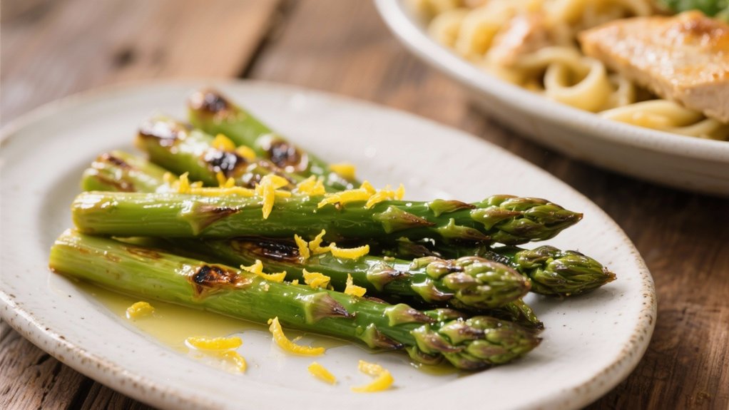 roasted asparagus with lemon