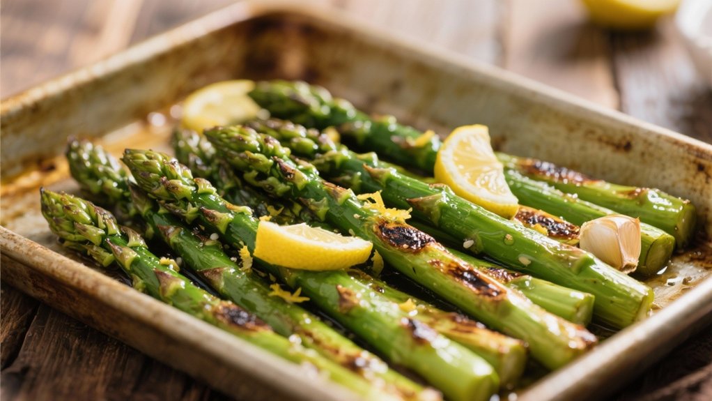 roasted asparagus with lemon