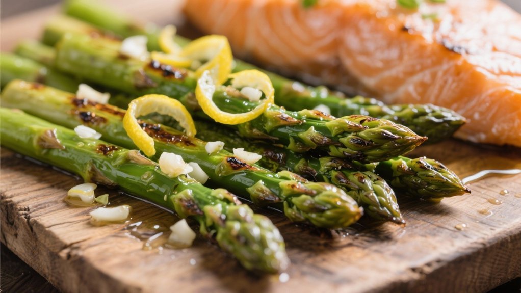 roasted asparagus with lemon